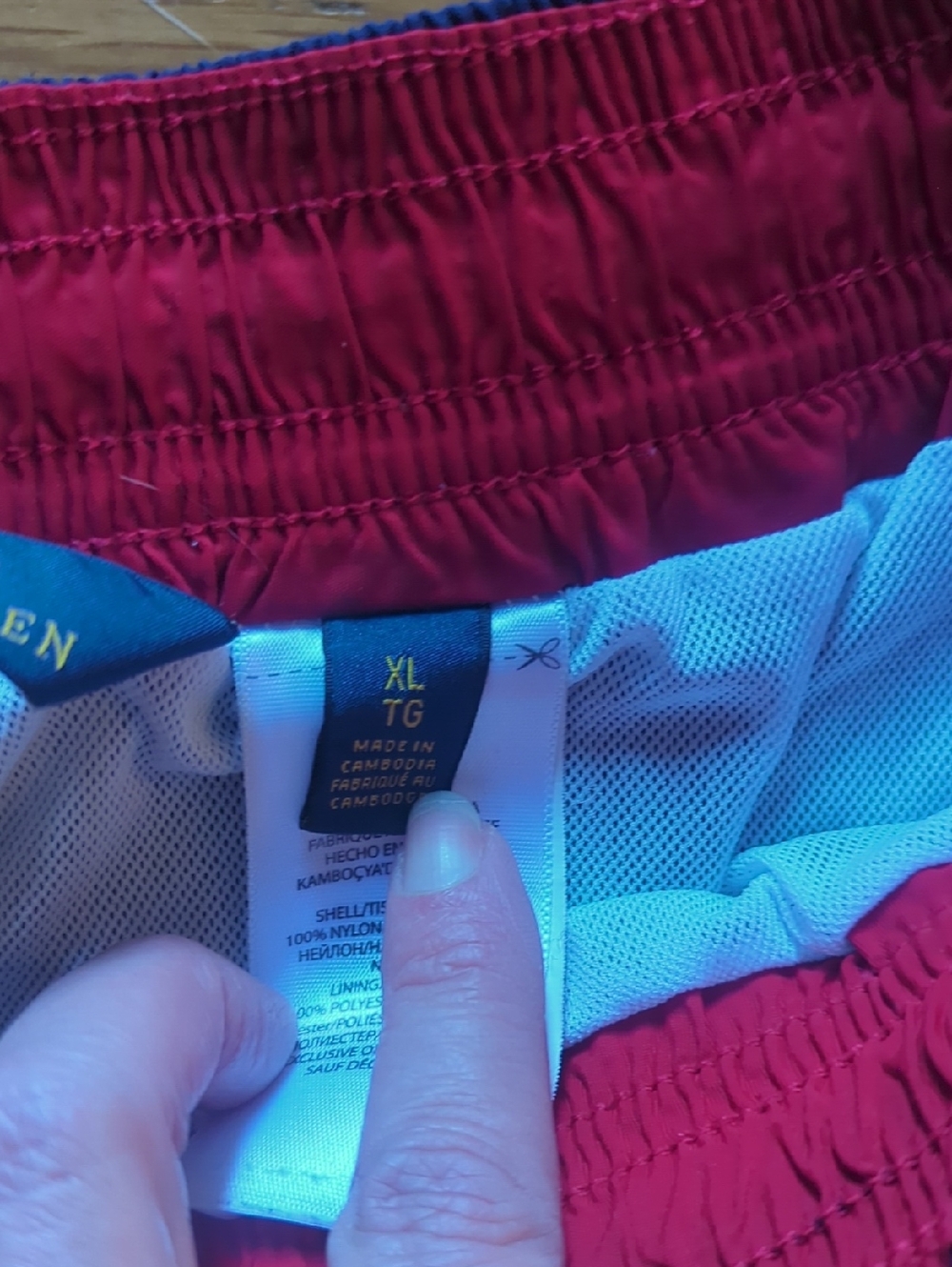 Polo by Ralph Lauren Navy Swim Trunks with Red Accents - Picture 10 of 10